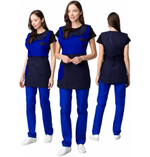 Фартук-сарафан Монро (тк.ТиСи), т.синий/васильковый Фартук-сарафан Монро (тк.ТиСи), т.синий/васильковый