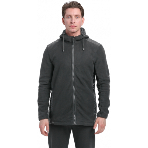 Куртка с капюшоном Кэмп (тк.Флис), т.серый