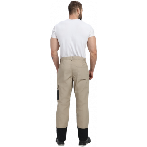 Костюм Вестгард-1 (тк.Канвас,260) брюки, бежевый/черный