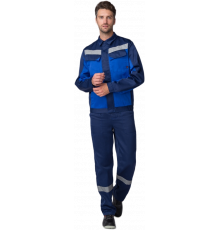 Костюм Мастер (тк.Смесовая,210) п/к, т.синий/васильковый Костюм Мастер (тк.Смесовая,210) п/к, т.синий/васильковый