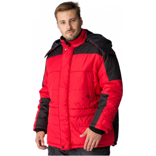 Куртка зимняя Европа CH (тк.Дюспо), красный/черный