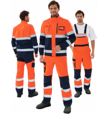 Костюм сигнальный PROFLINE ProfLineSpecialist-2 (тк.Смесовая МВО,240) п/к, оранжевый/т.синий Костюм сигнальный PROFLINE ProfLineSpecialist-2 (тк.Смесовая МВО,240) п/к, оранжевый/т.синий
