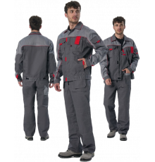 Костюм Драга-2 (тк.Смесовая МВО,240) п/к, т.серый/св.серый/красный Костюм Драга-2 (тк.Смесовая МВО,240) п/к, т.серый/св.серый/красный