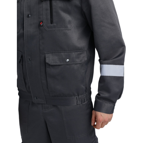 Костюм Нейч-2 СОП с капюшоном К. (тк.Смесовая,210) п/к, т.серый/св.серый