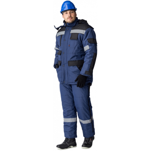 Костюм зимний Беркут (Таслан) п/к, темно-синий/черный Костюм зимний Беркут (Таслан) п/к, темно-синий/черный