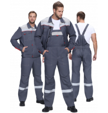 Костюм Флофт-2 Премиум СОП (тк.Смесовая,240) п/к, т.серый/серый/красный Костюм Флофт-2 Премиум СОП (тк.Смесовая,240) п/к, т.серый/серый/красный