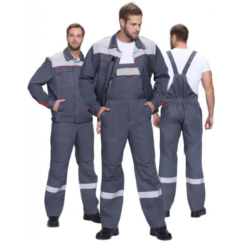 Костюм Флофт-2 Премиум СОП (тк.Смесовая,240) п/к, т.серый/серый/красный Костюм Флофт-2 Премиум СОП (тк.Смесовая,240) п/к, т.серый/серый/красный