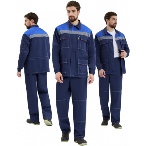 Костюм Бренд (тк.Саржа,240) брюки, синий/васильковый