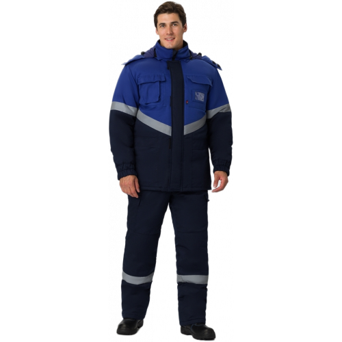 Костюм зимний Экспертный Антистат МВО (тк.Смесовая,245) п/к, т.синий/васильковый Костюм зимний Экспертный Антистат МВО (тк.Смесовая,245) п/к, т.синий/васильковый