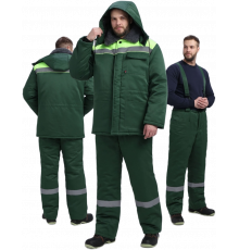 Костюм зимний Труженик-Ультра-1 СОП (тк.Смесовая,210) брюки, т.зеленый/лимонный Костюм зимний Труженик-Ультра-1 СОП (тк.Смесовая,210) брюки, т.зеленый/лимонный
