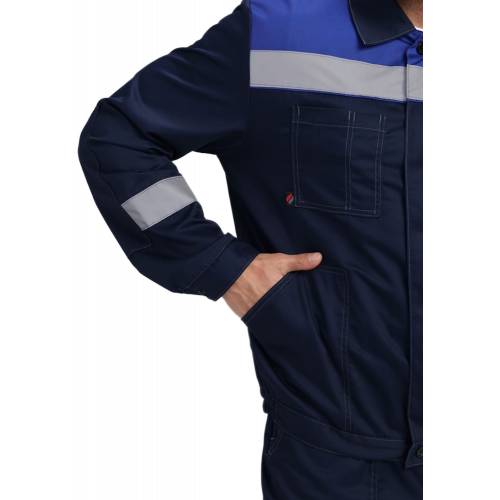 Костюм Лигор-2 Премиум СОП К. (тк.Смесовая,240) п/к, т.синий/васильковый