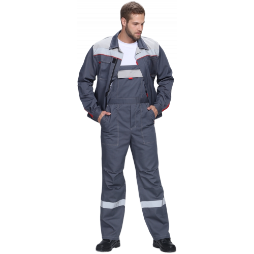 Костюм Флофт-2 Премиум СОП У. (тк.Смесовая,240) п/к, т.серый/серый/красный Костюм Флофт-2 Премиум СОП У. (тк.Смесовая,240) п/к, т.серый/серый/красный