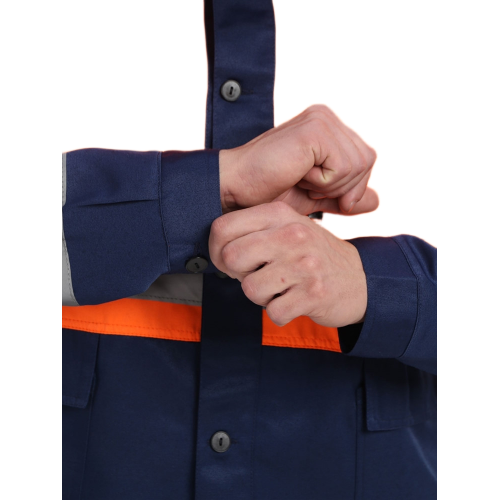 Костюм для дорожника (тк.Смесовая,210) п/к, оранжевый/т.синий Костюм для дорожника (тк.Смесовая,210) п/к, оранжевый/т.синий