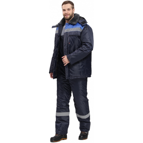 Костюм зимний Труженик-Ультра-2 (тк.Оксфорд) п/к, т.синий/васильковый Костюм зимний Труженик-Ультра-2 (тк.Оксфорд) п/к, т.синий/васильковый