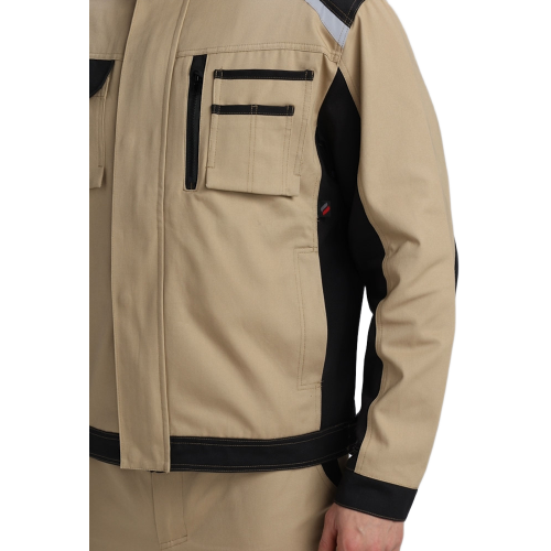 Куртка Милан CH (тк.Смесовая,260), бежевый/черный Куртка Милан CH (тк.Смесовая,260), бежевый/черный