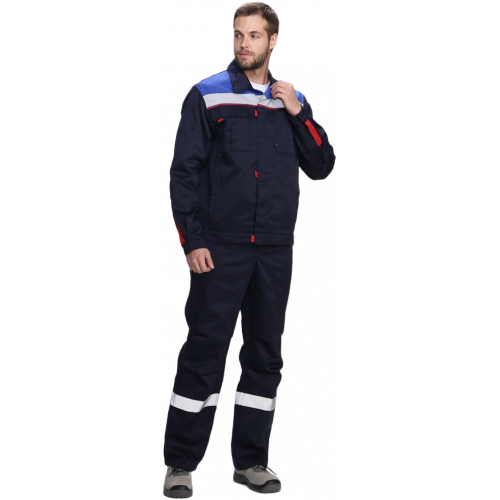 Костюм Флофт-2 СОП У. (тк.Смесовая,210) п/к, т.синий/васильковый/красный