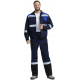 Костюм Виват-1 Премиум IMP (тк.Смесовая,240) брюки, т.синий/черный/васильковый