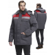 Куртка зимняя для бригадира NEW (тк.Смесовая,210), т.серый/красный