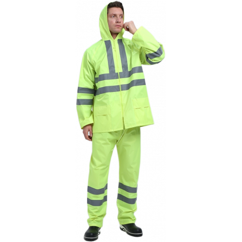 Костюм влагозащитный сигнальный ProfLineSpecialist СОП (ПВХ,210), желтый Костюм влагозащитный сигнальный ProfLineSpecialist СОП (ПВХ,210), желтый