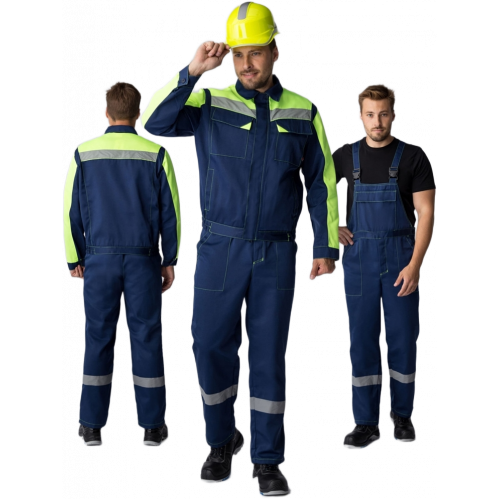 Костюм Сфера-2 СОП CH (тк.Смесовая,210) п/к, т.синий/лимонный