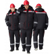 Костюм зимний Титан (Смесовая, 210) п/к, черный/красный