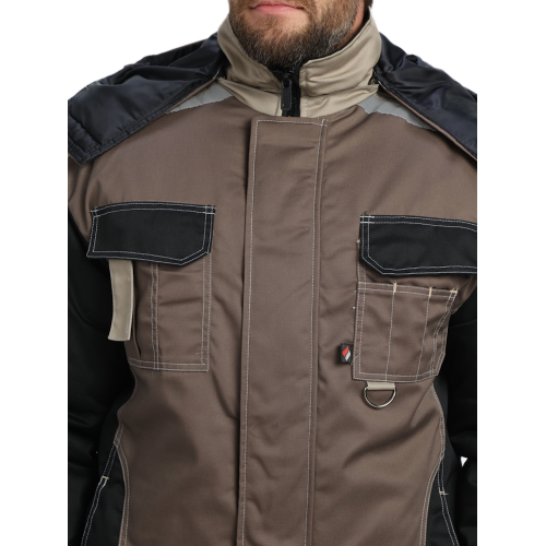 Костюм зимний Мега IMP (тк.Смесовая,240) брюки, коричневый/черный/бежевый