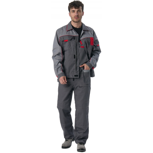Костюм Драга-2 (тк.Смесовая МВО,240) п/к, т.серый/св.серый/красный Костюм Драга-2 (тк.Смесовая МВО,240) п/к, т.серый/св.серый/красный