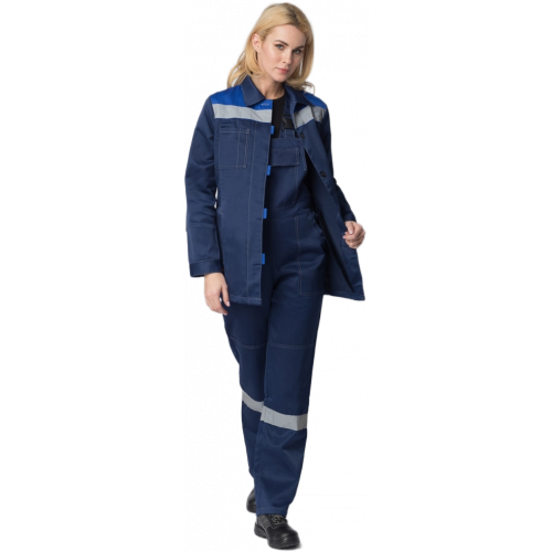 Костюм женский Весна-2 СОП NEW (тк.Смесовая,210) п/к, т.синий/васильковый