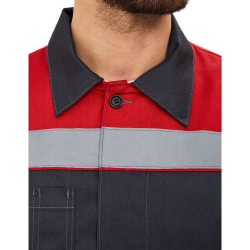 Костюм Лигор-2 Премиум СОП К. (тк.Смесовая,240) п/к, т.серый/красный Костюм Лигор-2 Премиум СОП К. (тк.Смесовая,240) п/к, т.серый/красный