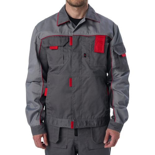 Костюм Драга-1 (тк.Смесовая МВО,240) брюки, т.серый/св.серый/красный Костюм Драга-1 (тк.Смесовая МВО,240) брюки, т.серый/св.серый/красный