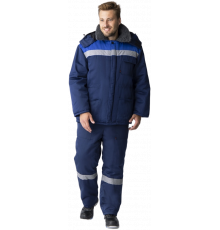 Костюм зимний Труженик-Ультра (тк.Смесовая,210) брюки, т.синий/васильковый Костюм зимний Труженик-Ультра (тк.Смесовая,210) брюки, т.синий/васильковый