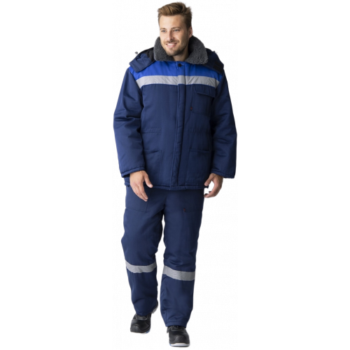 Костюм зимний Труженик-Ультра (тк.Смесовая,210) брюки, т.синий/васильковый Костюм зимний Труженик-Ультра (тк.Смесовая,210) брюки, т.синий/васильковый