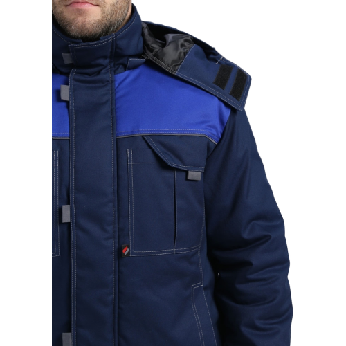 Куртка зимняя укороченная Флофт Премиум (тк.Смесовая,240), т.синий/васильковый/серый Куртка зимняя укороченная Флофт Премиум (тк.Смесовая,240), т.синий/васильковый/серый