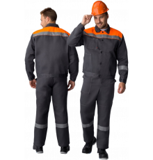 Костюм Лигор-1 СОП У. (тк.Смесовая,210) брюки, т.серый/оранжевый Костюм Лигор-1 СОП У. (тк.Смесовая,210) брюки, т.серый/оранжевый