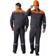 Костюм Лигор-1 СОП У. (тк.Смесовая,210) брюки, т.серый/оранжевый