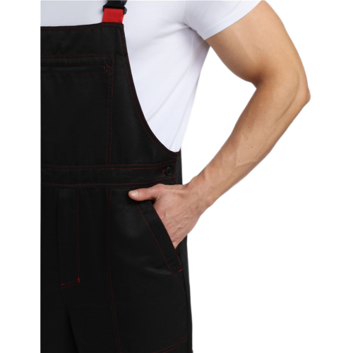 Костюм Нейч-2 СОП с капюшоном К. (тк.Смесовая,210) п/к, черный/красный