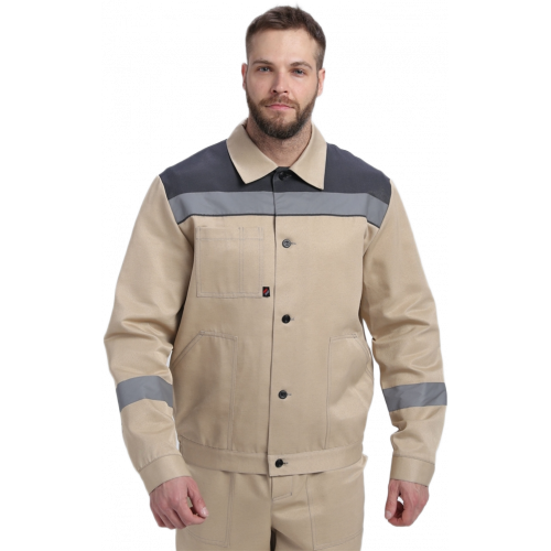 Костюм Лигор-1 СОП (тк.Смесовая,210) брюки, бежевый/т.серый Костюм Лигор-1 СОП (тк.Смесовая,210) брюки, бежевый/т.серый