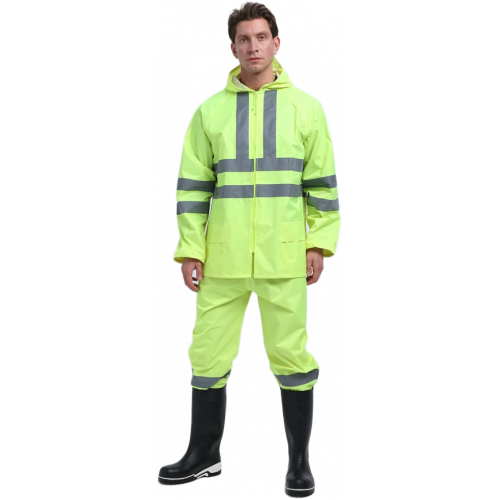 Костюм влагозащитный сигнальный ProfLineSpecialist СОП (ПВХ,210), желтый Костюм влагозащитный сигнальный ProfLineSpecialist СОП (ПВХ,210), желтый