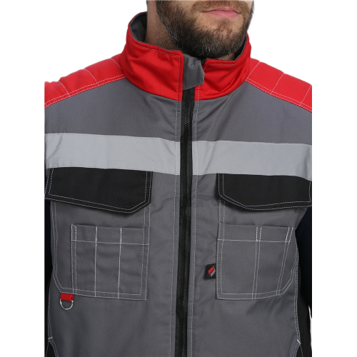 Жилет утепленный Вектрон СОП (тк.Смесовая,240), серый/черный/красный Жилет утепленный Вектрон СОП (тк.Смесовая,240), серый/черный/красный