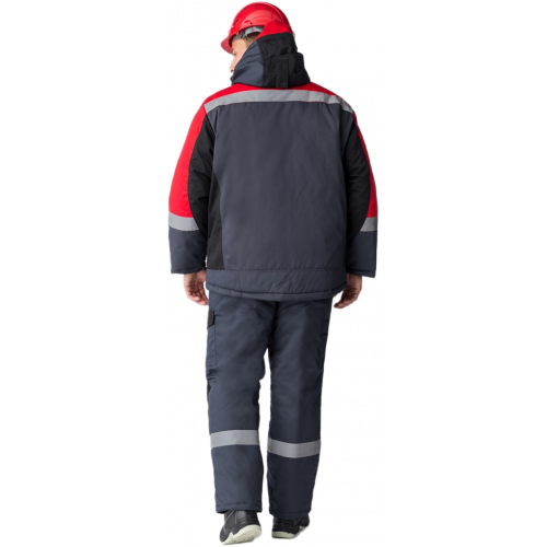 Костюм зимний Вектрон-2 СОП (тк.Смесовая,240) п/к, серый/черный/красный