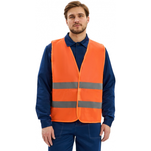 Жилет сигнальный ProfLineBase (тк.Полиэфир,60), оранжевый Жилет сигнальный ProfLineBase (тк.Полиэфир,60), оранжевый