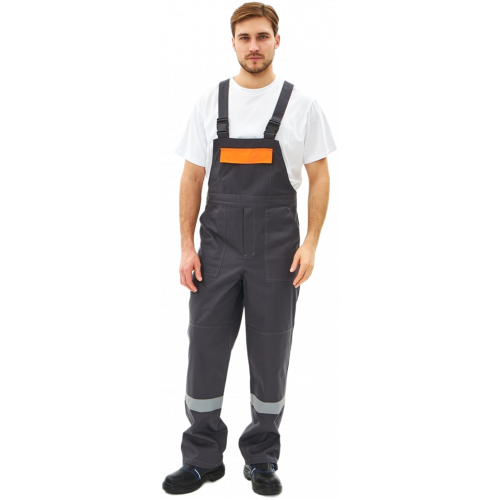 Костюм Липецк-2 СОП CH (тк.Смесовая,280) п/к, т.серый/оранжевый