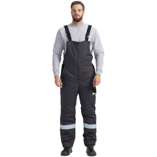 Костюм зимний Ховард (тк.Смесовая,240) п/к, т.серый/черный/лимонный