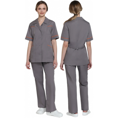 Костюм женский Магнэль (тк.Смесовая,120), т.серый/оранжевый Костюм женский Магнэль (тк.Смесовая,120), т.серый/оранжевый