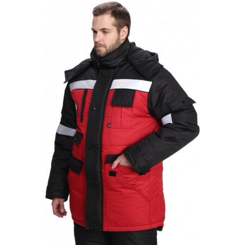 Костюм зимний Беркут СОП CH (тк.Таслан) п/к, черный/красный