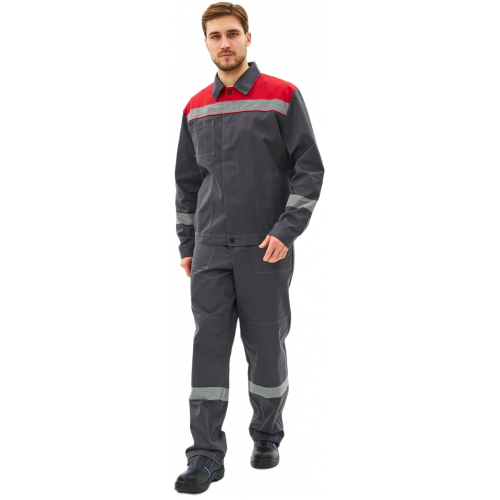 Костюм Липецк-1 СОП CH (тк.Смесовая,280) брюки, т.серый/красный Костюм Липецк-1 СОП CH (тк.Смесовая,280) брюки, т.серый/красный