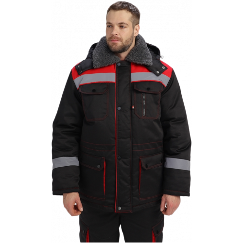 Костюм зимний Нейч-Премиум СОП К. (тк.Смесовая,240) п/к, черный/красный Костюм зимний Нейч-Премиум СОП К. (тк.Смесовая,240) п/к, черный/красный