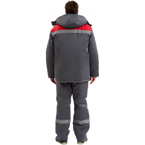 Костюм зимний Труженик-Ультра-1 СОП (тк.Смесовая,210) брюки, т.серый/красный Костюм зимний Труженик-Ультра-1 СОП (тк.Смесовая,210) брюки, т.серый/красный