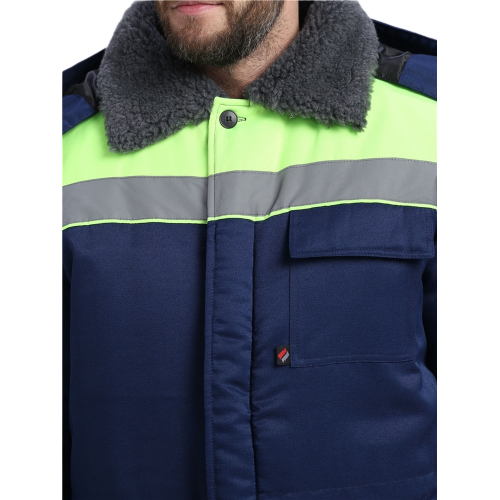 Костюм зимний Труженик-Ультра СОП (тк.Смесовая,210) брюки, т.синий/лимонный Костюм зимний Труженик-Ультра СОП (тк.Смесовая,210) брюки, т.синий/лимонный