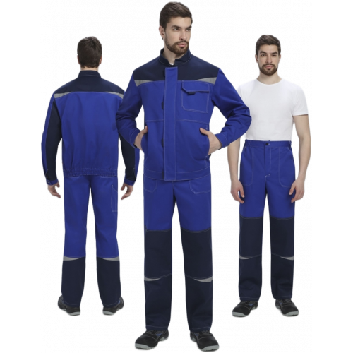 Костюм Строй-1 CH МВО (тк.Смесовая,280) брюки, васильковый/т.синий Костюм Строй-1 CH МВО (тк.Смесовая,280) брюки, васильковый/т.синий